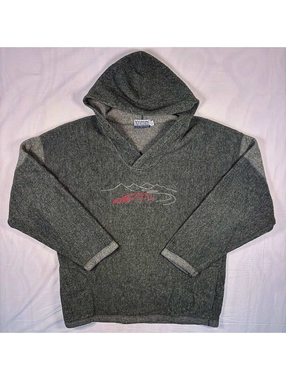VTG 90s Jeep Grand Cherokee VCC Vantage Club Collection Hooded Sweater Size L